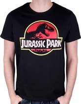 Jurassic Park - Classic Logo Black T-Shirt - XL