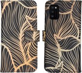 iMoshion Design Softcase Book Case Samsung Galaxy A41 hoesje - Golden Leaves