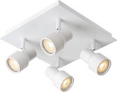 Lucide SIRENE-LED - Plafondspot Badkamer - Ø 10 cm - LED Dimb. - GU10 - 4x5W 3000K - IP44 - Wit