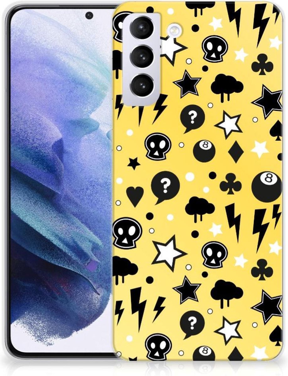 Silicone Back Case Samsung Galaxy S21 Plus Punk Geel