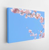 Onlinecanvas - Schilderij - Sakura Flowers Are Representative Japanese Flowers- Art Horizontal Horizontal - Multicolor - 75 X 115 Cm