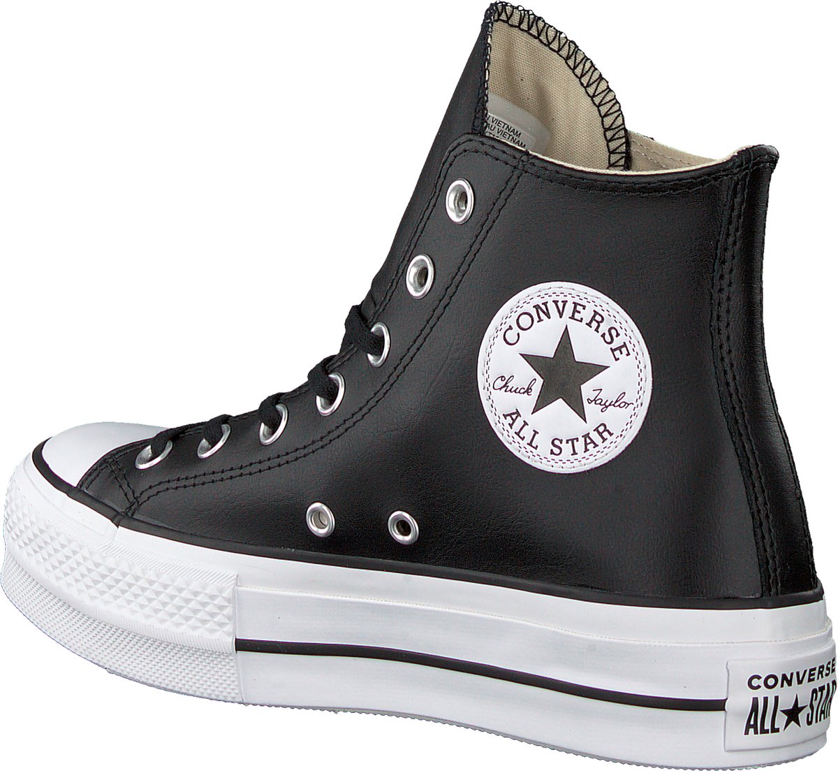 Converse Chuck Taylor All Star Lift Hi Hoge sneakers - Leren Sneaker -  Dames - Zwart -... | bol