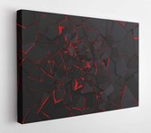 Abstract of cracked surface. 3d render background with broken shape. Wall destruction - Modern Art Canvas - Horizontal - 603929996 - 80*60 Horizontal