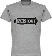 VARout T-Shirt - Grijs/ Zwart - 3XL