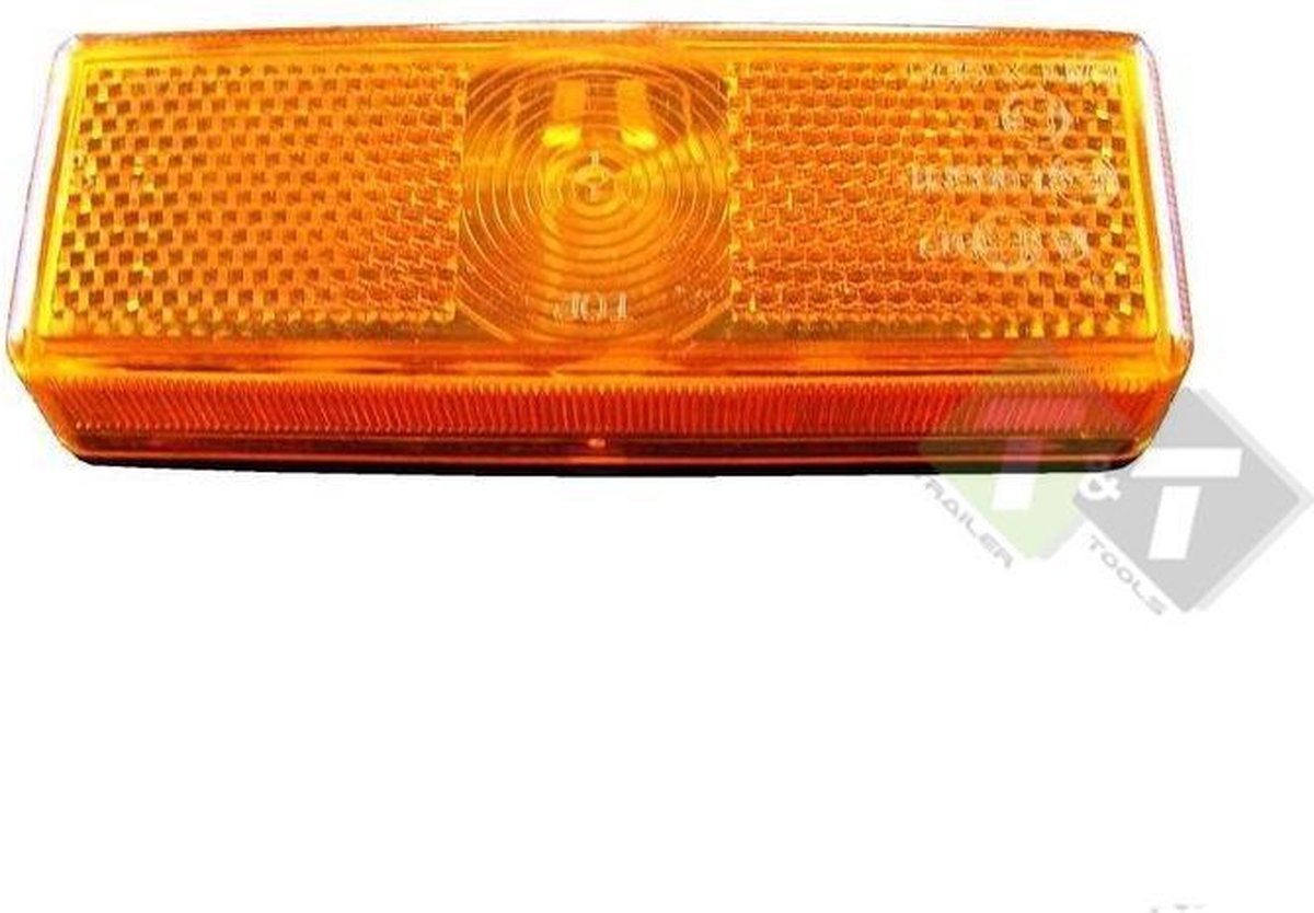 Zijmarkeringslamp, Contourlamp rechthoek oranje, E3 keuring, 5 Watt