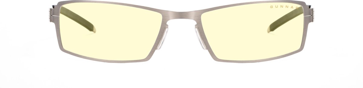 GUNNAR Gaming en computerbril | Model: Sheadog, Montuur: Mercury , Glazen: Amber | Gepatenteerde blauw licht filterende glazen | 65% Blauw licht & 100% UV lichtbescherming om de ogen te beschermen