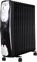 Radiator - Aigi Pecto - Oliegevuld - 3 Standen - Zwart - BES LED
