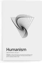 Walljar - Humanism - Muurdecoratie - Poster met lijst