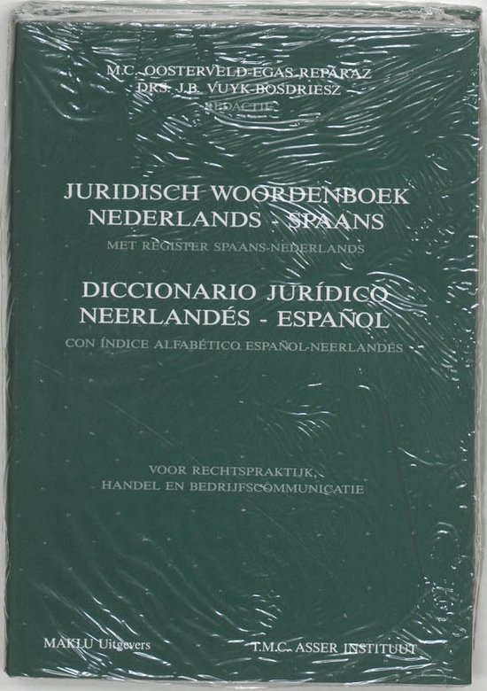 Cover van het boek 'Juridisch woordenboek Diccionario juridico / druk 1' van  Oosterveld