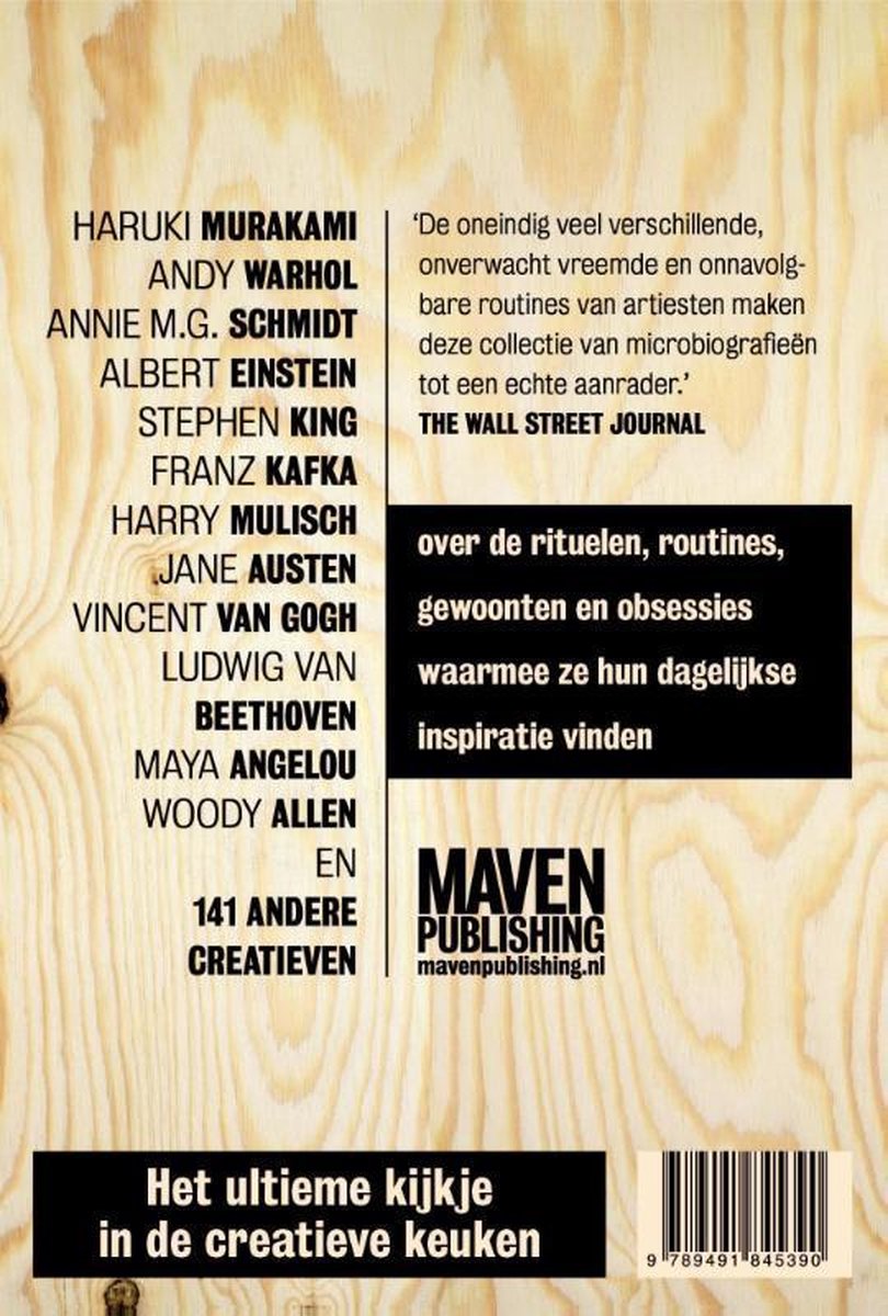 Dagelijkse rituelen - back cover