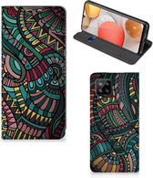 Telefoontasje Geschikt voor Samsung Galaxy A42 Smart Cover Aztec