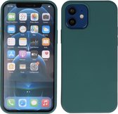 Lunso - Softcase hoes -  iPhone 12  Mini  - Army Groen