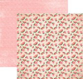 RP0333 At the Beach Collection - Watermelons Double-sided patterned paper 12x12 200 gsm