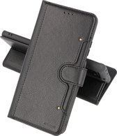 KAIYUE - Luxe Portemonnee Hoesje - Pasjeshouder Telefoonhoesje - Wallet Case - Geschikt voor Samsung Galaxy S21 Ultra - Zwart