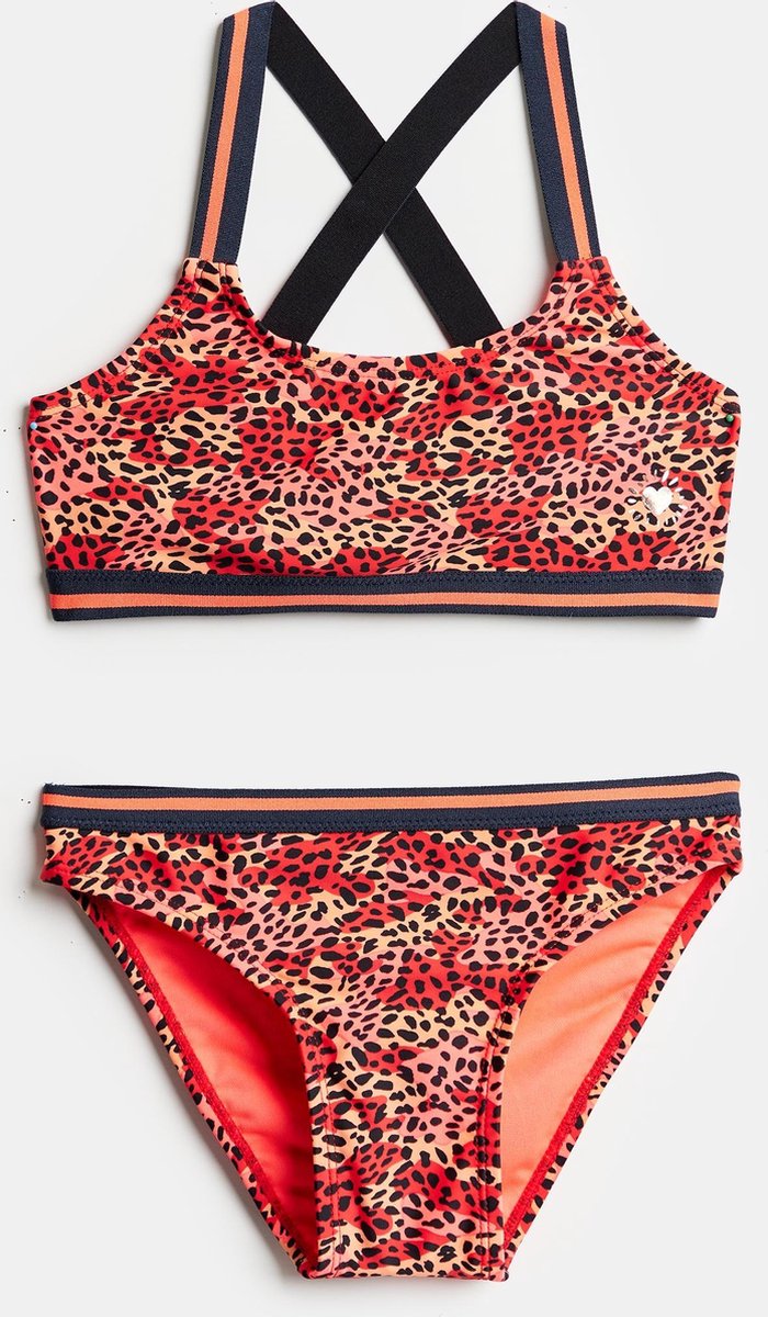 WE Fashion Meisjes bikini met panterdessin