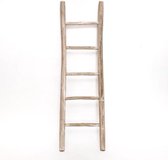 Houten decoratie ladder | White oiled | 50x5x175