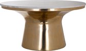 Witte stenen salontafel met goud metalen onderstel 79x79x40 cm (r-000SP36930)