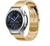 Stalen Smartwatch bandje - Geschikt voor  Samsung Gear S3 metalen bandje - goud - Horlogeband / Polsband / Armband