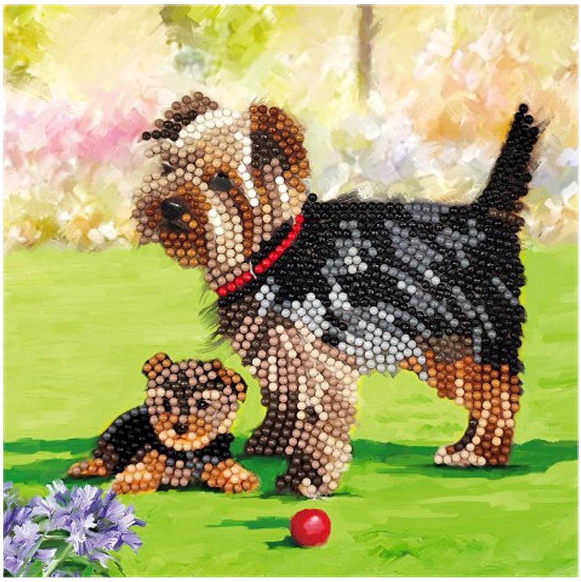 Crystal Card kit diamond painting Dogs 18 x 18 cm