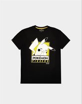 Pokémon Heren Tshirt -XL- Embarrassed Pika Zwart