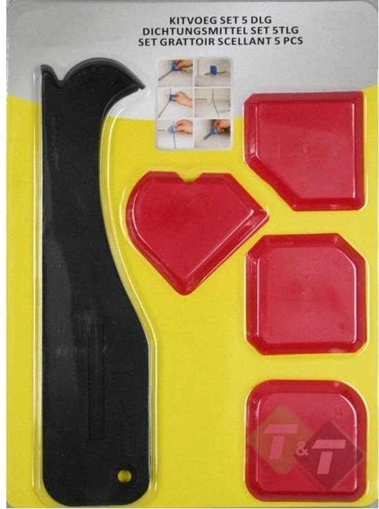 Kitvoeg set, 5 dlg, Kit voeg set bol