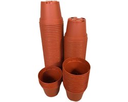 Kweekpot rood – Ø6cm, hoogte 5cm (100 stuks)