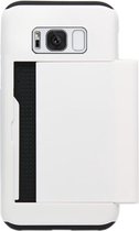 ADEL Kunststof Back Cover Hardcase Hoesje Geschikt voor Samsung Galaxy S8 - Pasjeshouder Wit