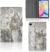 Hoesje Ontwerpen Geschikt voor Samsung Galaxy Tab S6 Lite | Tab S6 Lite 2022 Hoesje met Standaard Beton