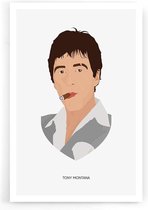 Walljar - Tony Montana - Muurdecoratie - Canvas schilderij