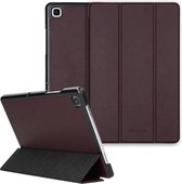 Selencia Kesia Slang Trifold Book Case Samsung Galaxy Tab A7 tablethoes - Donkerrood