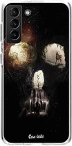 Casetastic Samsung Galaxy S21 Plus 4G/5G Hoesje - Softcover Hoesje met Design - Cave Skull Print