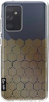 Casetastic Samsung Galaxy A52 (2021) 5G / Galaxy A52 (2021) 4G Hoesje - Softcover Hoesje met Design - Golden Hexagons Print