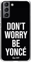 Casetastic Samsung Galaxy S21 4G/5G Hoesje - Softcover Hoesje met Design - Don't Worry Be Yonc Print