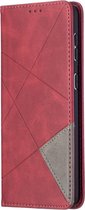 Geometric Book Case - Samsung Galaxy S21 Plus Hoesje - Rood
