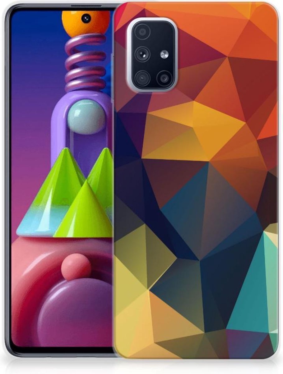 Samsung Galaxy M51 TPU Hoesje Polygon Color