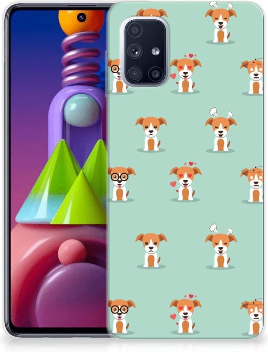 Samsung Galaxy M51 TPU Hoesje Pups