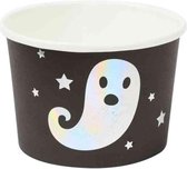 Smiffys Halloween Decoratie Ghost Tableware - Party Treat Tubs Zwart