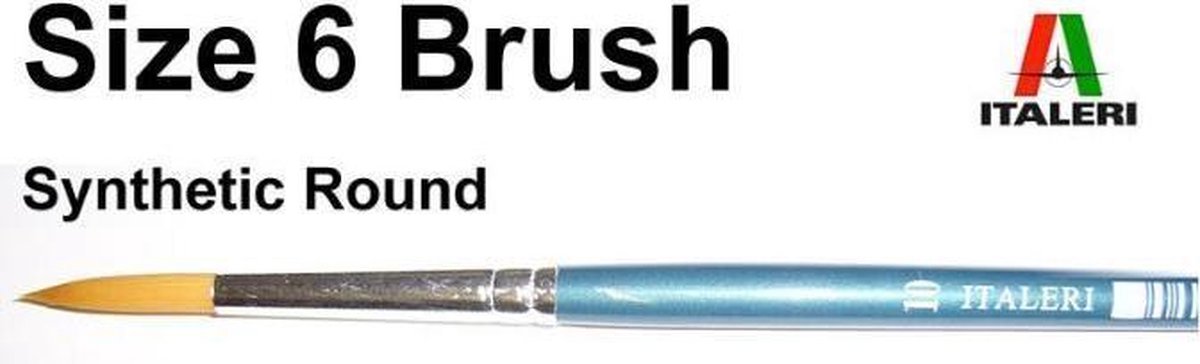 Italeri 6 Brush Synthetic Round (Ita51209) modelbouwsets hobbybouwspeelgoed voor kinderen modelverf en accessoires