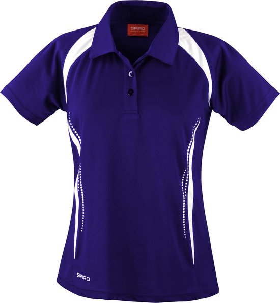 Spiro Dames/dames Sport Team Spirit Performance Polo Shirt (Marine / Wit)