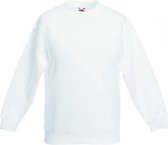 Fruit Of The Loom Kinder Unisex Premium 70/30 Sweatshirt (pak van 2) (Wit)