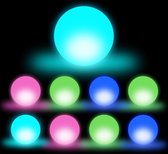 Relaxdays 9x led lichtbol - lichtgevende bol - kleurverandering - sfeerverlichting
