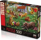 Dogs and Cats at Play Puzzel 500 Stukjes
