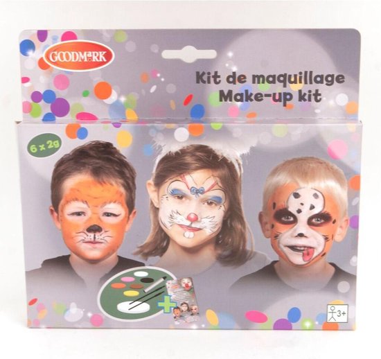 Maquillage pour le visage Animaux - Kit de maquillage Carnaval - Set de  maquillage