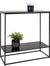 House Nordic Vita Console tafel met zwart frame en twee zwarte planken