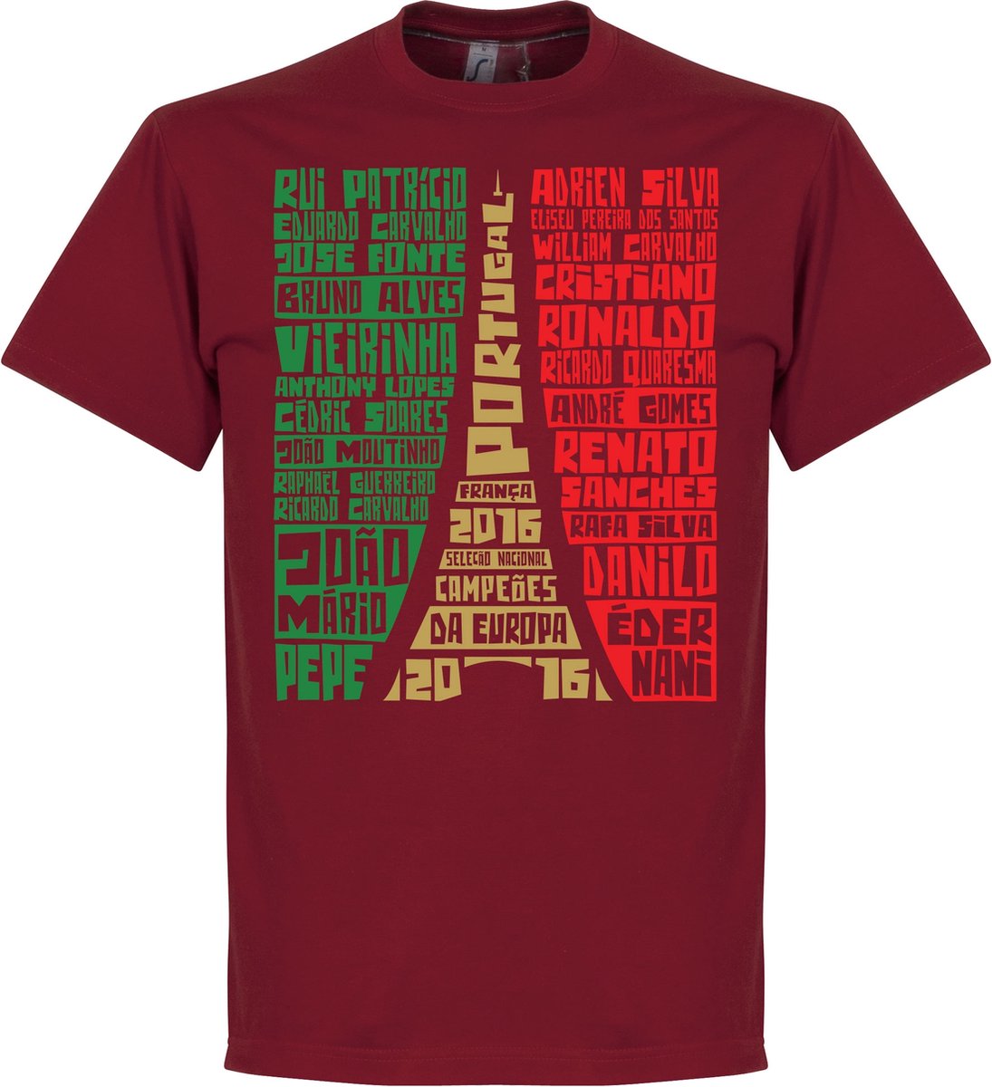 Portugal EURO 2016 Selectie T-Shirt - XL