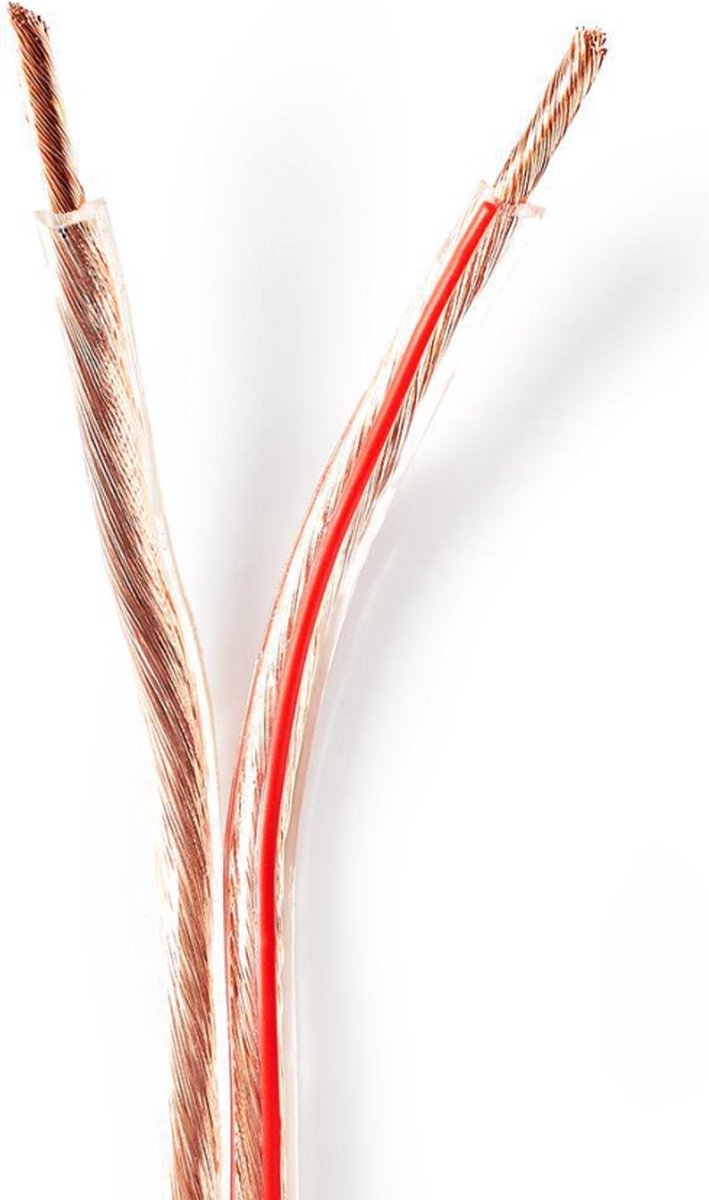 Nedis CABR4000TR500 Speaker-kabel 2x 4,00 Mm2 50,0 M Op Rol Transparant
