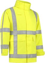 Dapro Blaze Multinorm Regenjas - Maat XL - Hi-Vis Geel - Vlamvertragend , antistatisch , Lasnorm , vlamboog en chemicaliën resistent - Doorwerkjas