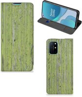 Telefoon Hoesje OnePlus 8T Wallet Case Green Wood