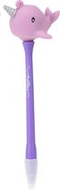 Toi-toys Pen Met Knijpnarwal 15 Cm Paars