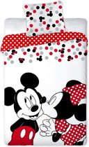 Disney Minnie Mouse Kiss - Dekbedovertrek - Eenpersoons - 140 x 200 cm - Polyester